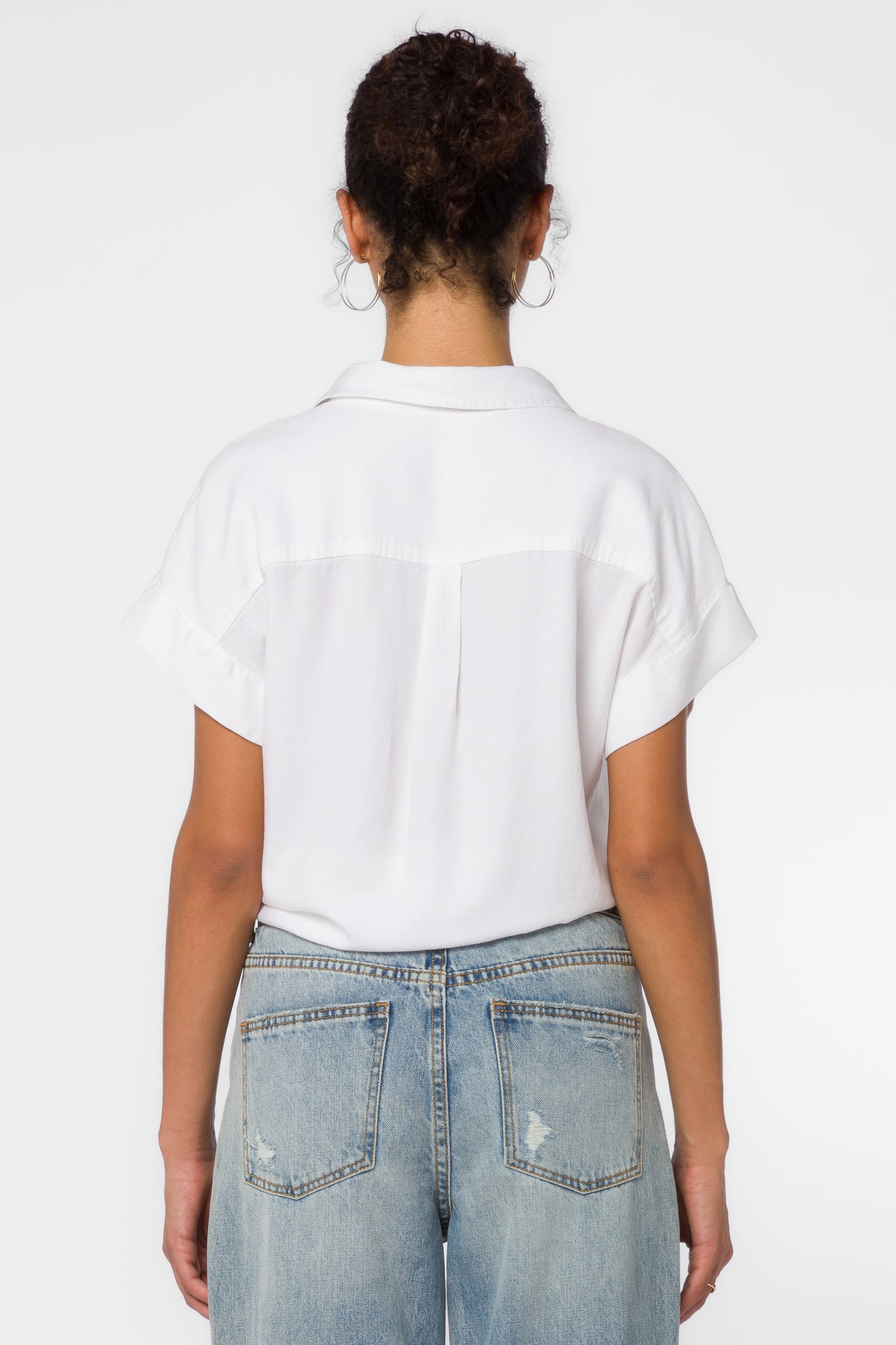 Zuria Optic White Shirt - Tops - Velvet Heart Clothing