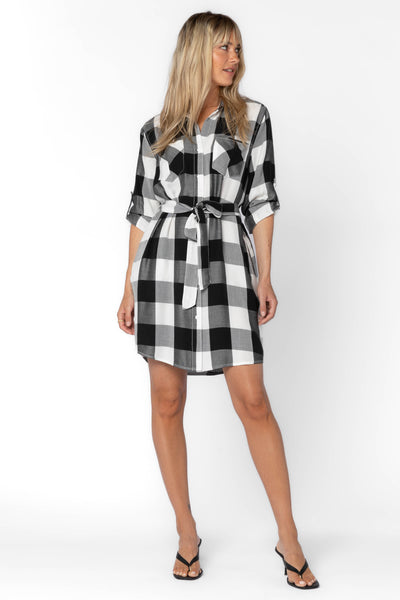 Anita Black Check Dress - Dresses - Velvet Heart Clothing