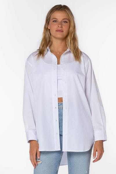 Camdon White Shirt - Tops - Velvet Heart Clothing