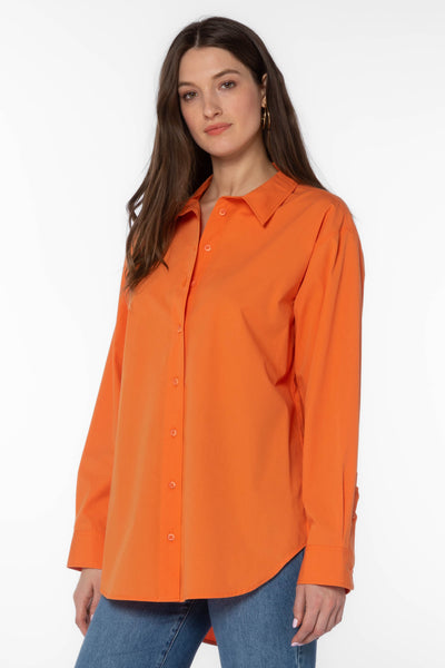 Camdon Orange Shirt - Tops - Velvet Heart Clothing