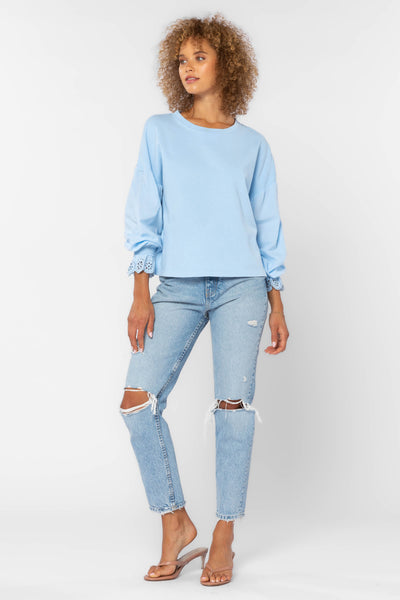 Clary Blue Sweatshirt - Sweaters - Velvet Heart Clothing