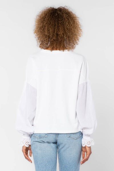 Clary White Sweatshirt - Sweaters - Velvet Heart Clothing
