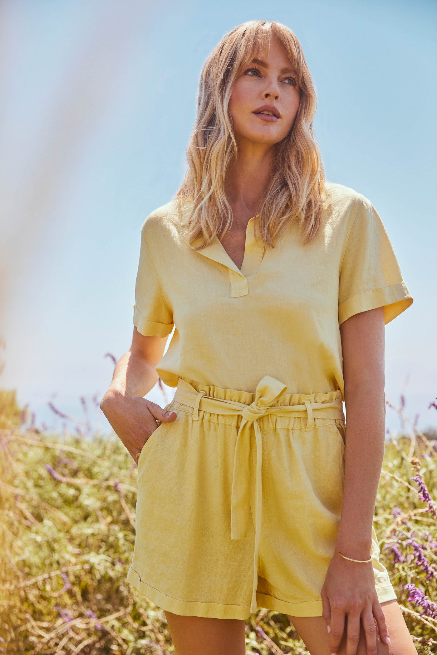 Dijon Yellow Shorts - Shorts - Velvet Heart Clothing