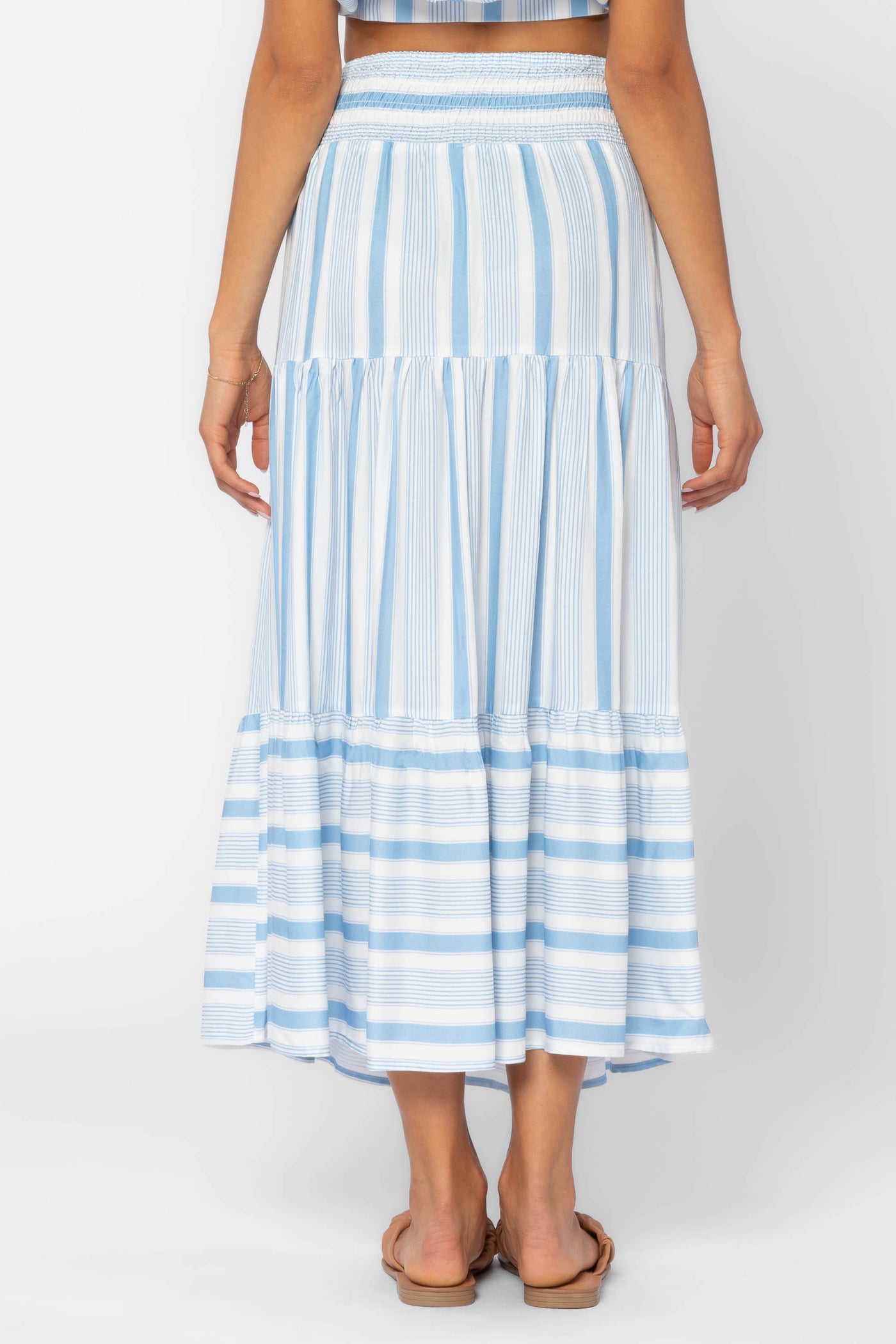 Irene Blue Stripe Skirt - Bottoms - Velvet Heart Clothing
