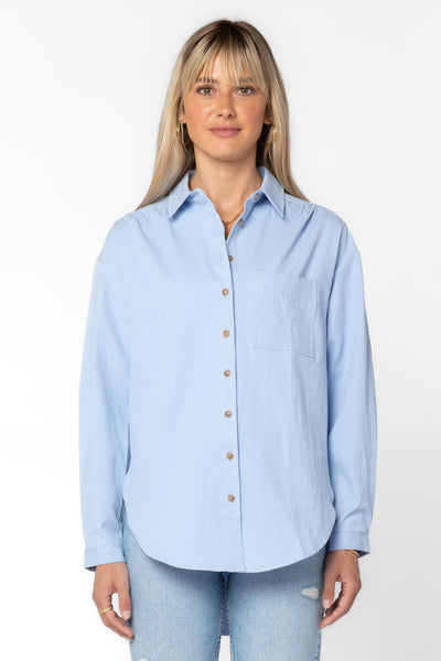 Leonard Blue Shirt - Tops - Velvet Heart Clothing