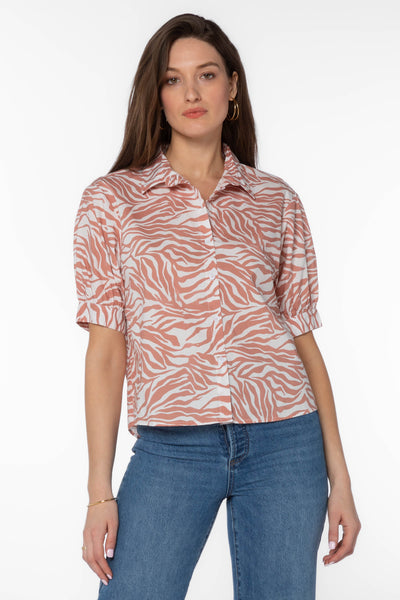 Pippen Zebra Shirt - Tops - Velvet Heart Clothing