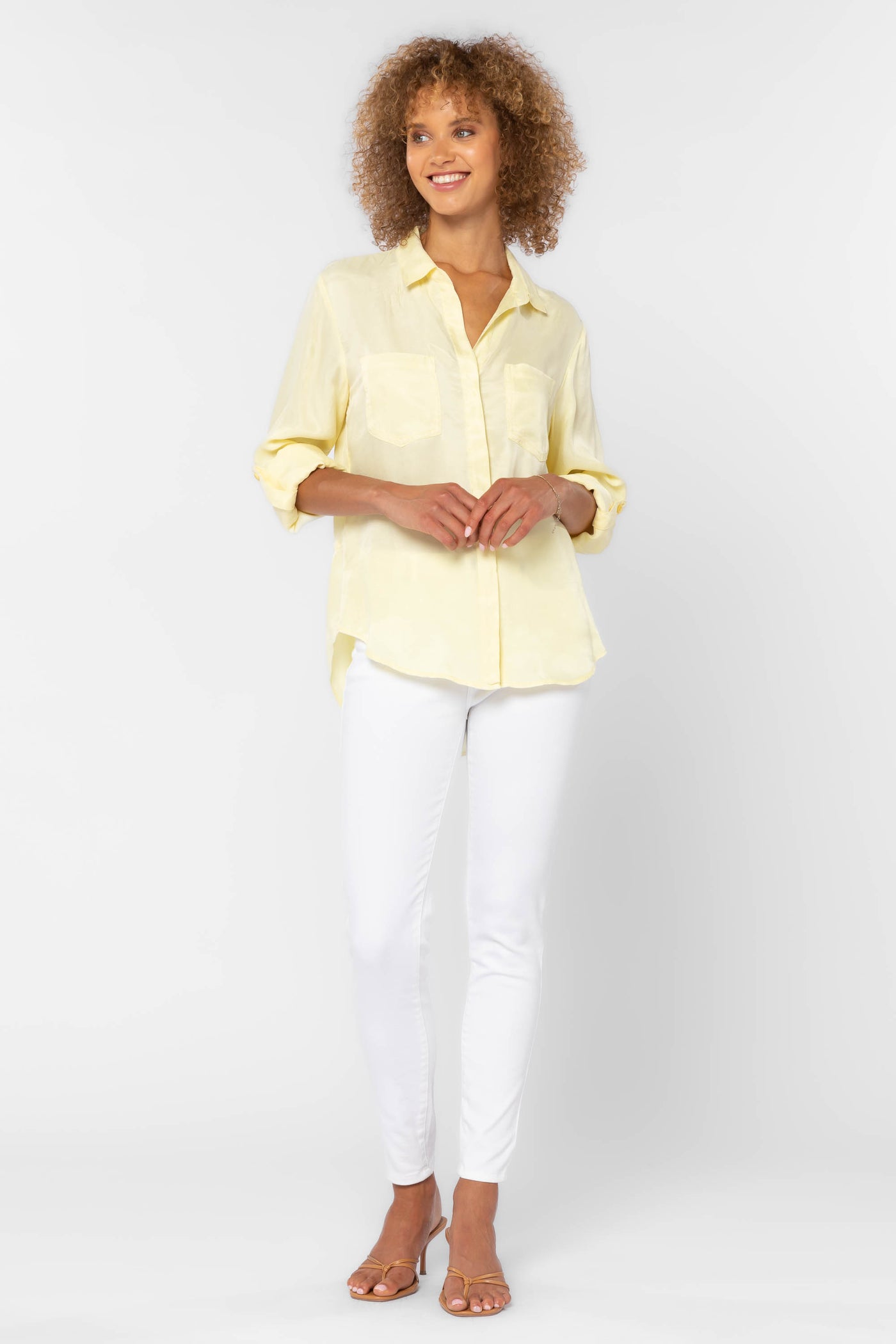 Riley Light Yellow Shirt - Tops - Velvet Heart Clothing