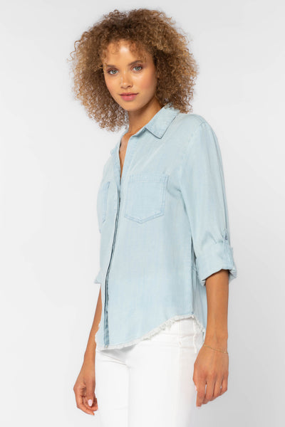 Riley Light Blue Shirt - Tops - Velvet Heart Clothing