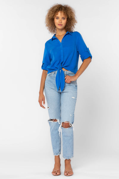 Solange Blue Top - Tops - Velvet Heart Clothing