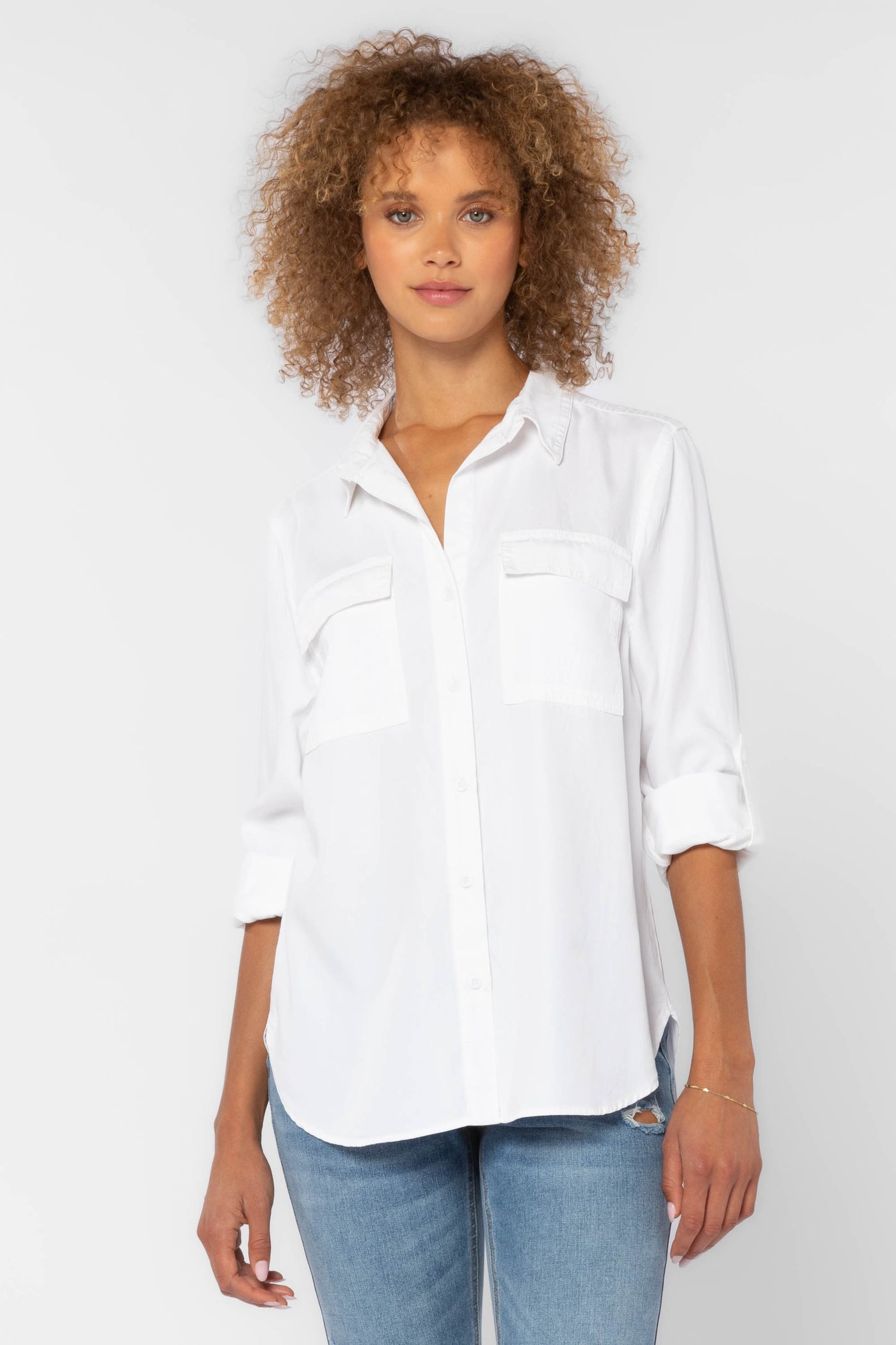 Talma White Shirt - Tops - Velvet Heart Clothing