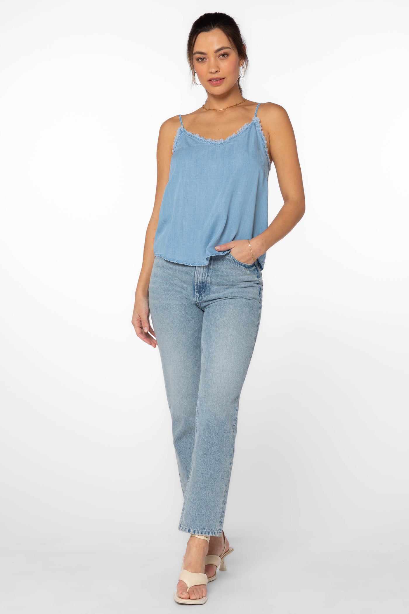 Victory Baby Blue Cami - Tops - Velvet Heart Clothing