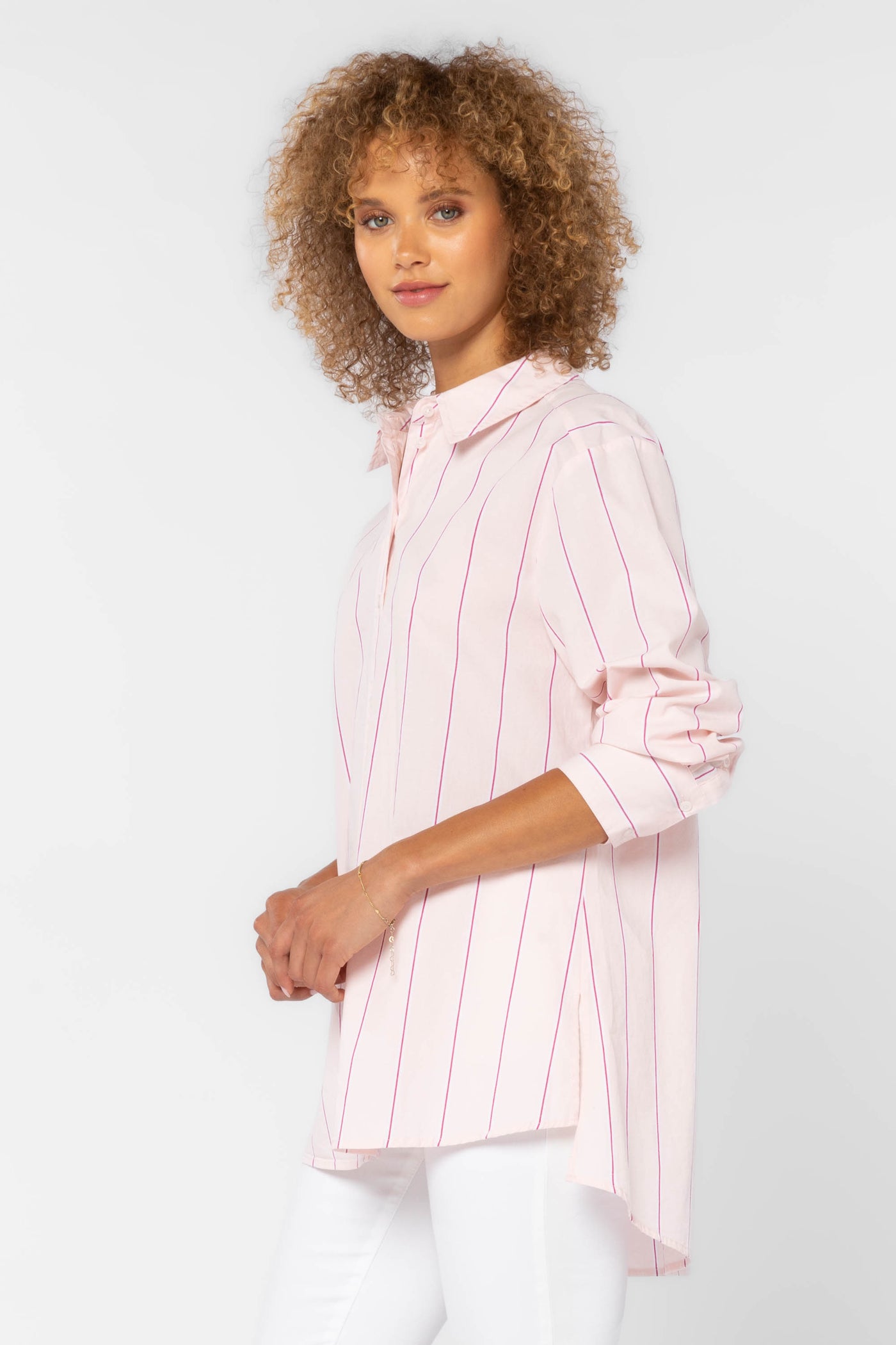 Westerly Pink Stripe Top - Tops - Velvet Heart Clothing